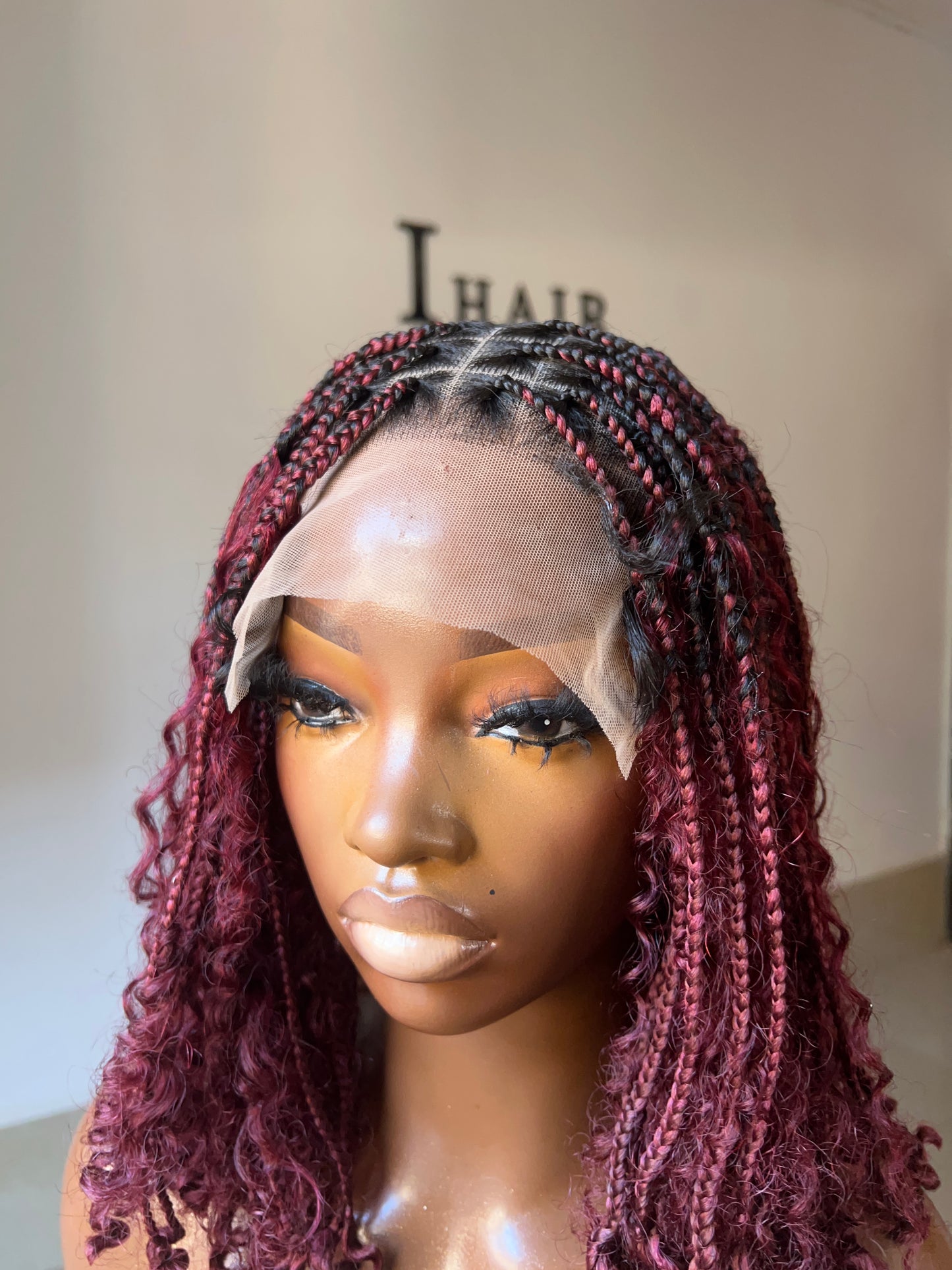 Burgundy Boho Braids.