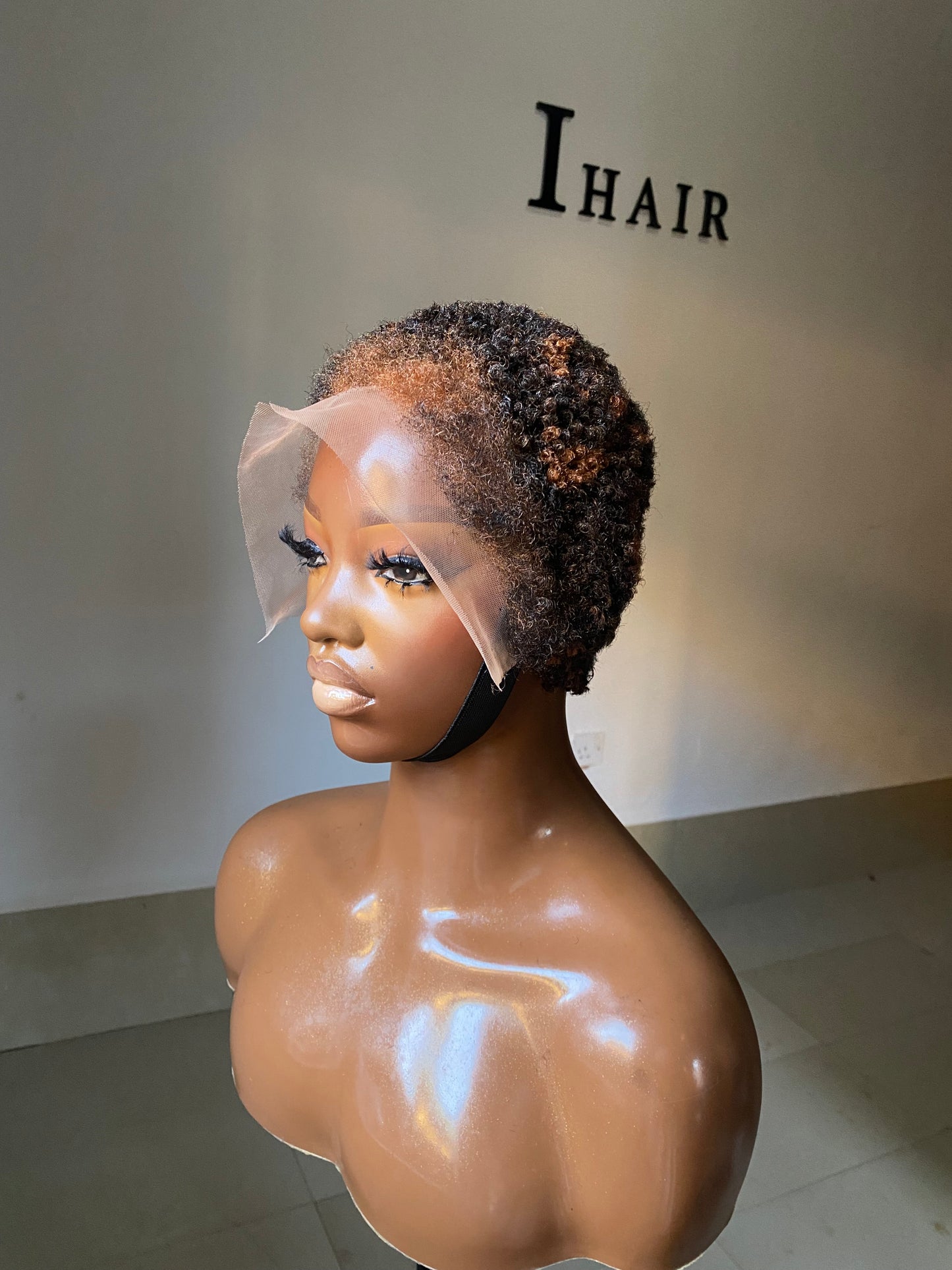 Brown with black touches Lowcut Wig
