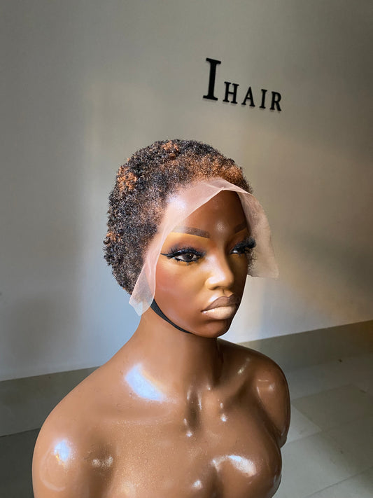 Brown with black touches Lowcut Wig