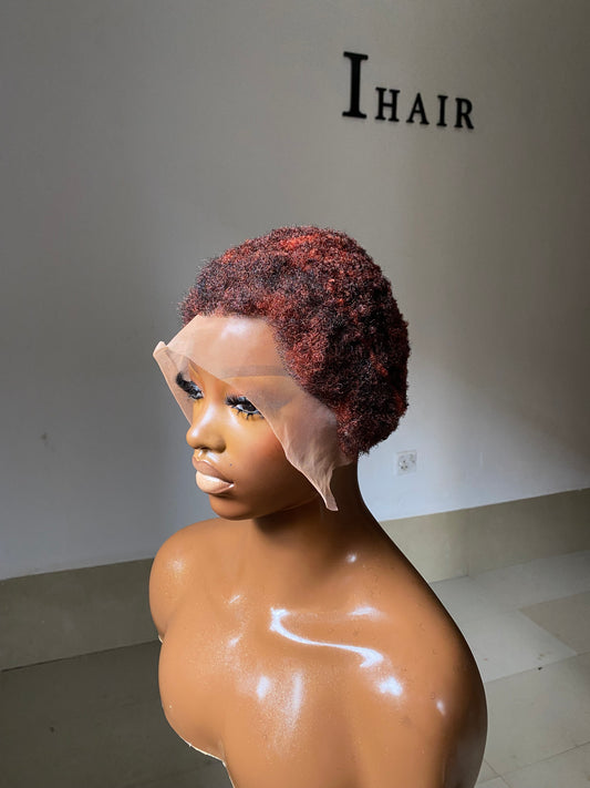 Ginger with black touches Lowcut Wig