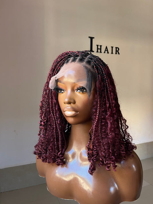 Burgundy Boho Braids.
